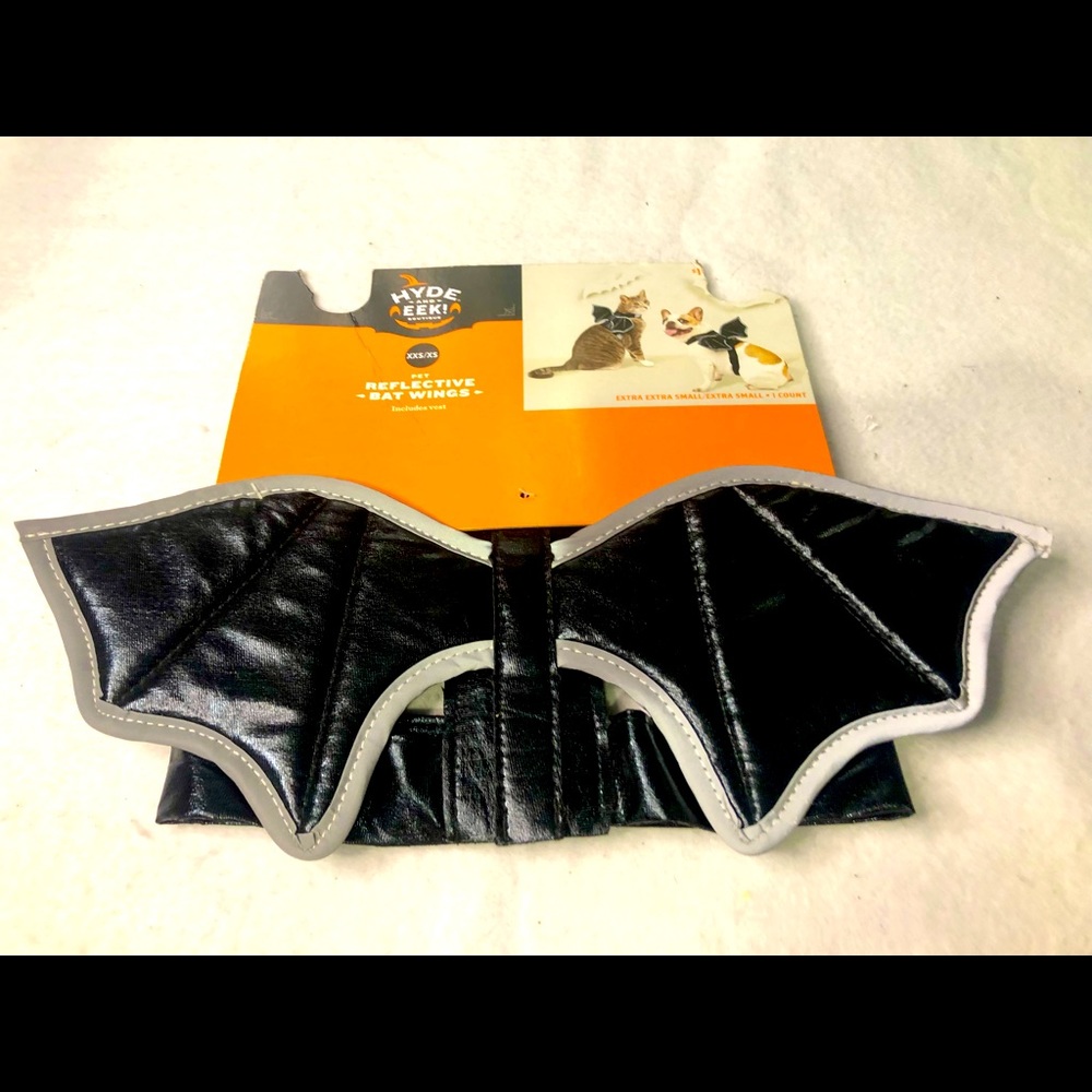 Dog Cat Bat Wings Halloween Reflective Hyde & Eek XXS New